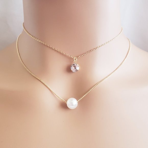 Jewelry | Layered Gold Pearl Necklace | Poshmark